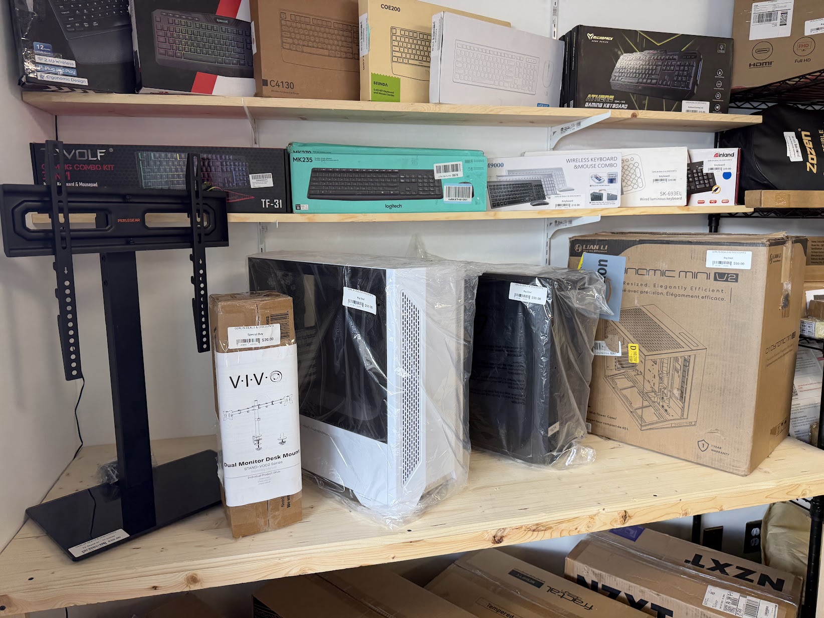Families finding mixed liquidation and overstock deals at a Fayetteville bin store